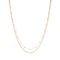 45cm Layered Ball Station Necklace in 9kt Bonded Yellow Gold Necklaces Bevilles 
