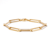 20cm Bold Paperclip Bracelet in 9kt Bonded Yellow Gold Bracelets Bevilles 