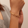 20cm Bold Paperclip Bracelet in 9kt Bonded Yellow Gold Bracelets Bevilles 