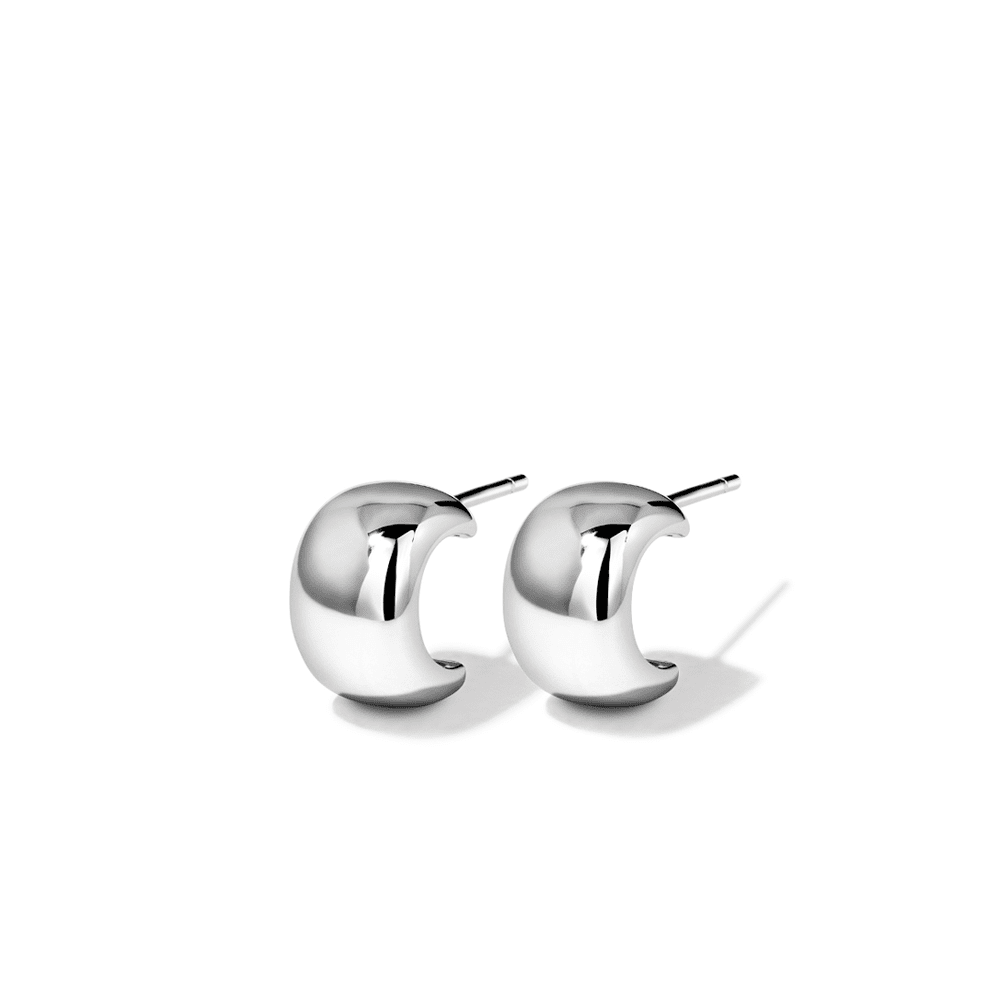 Dome Stud Earrings in Sterling Silver Earrings Bevilles 