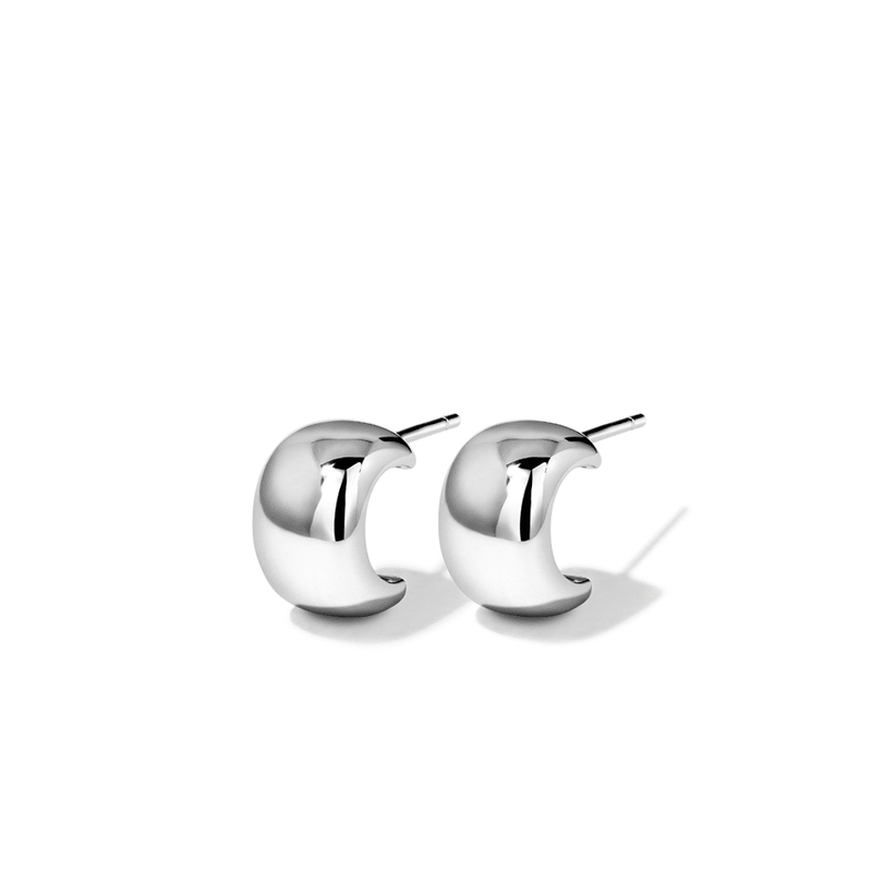 Dome Stud Earrings in Sterling Silver Earrings Bevilles 