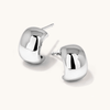 Dome Stud Earrings in Sterling Silver Earrings Bevilles 