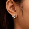 Dome Stud Earrings in Sterling Silver Earrings Bevilles 