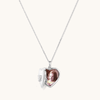 45cm Cubic Zirconia Heart Locket Pendant in Sterling Silver Pendants Bevilles 