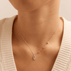 45cm Cubic Zirconia Hamsa Charm Necklace in Sterling Silver Pendants Bevilles 