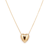 45cm Puff Heart Necklace in 9kt Yellow Gold Pendants Bevilles 