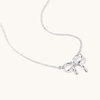45cm Ribbon Bow Necklace in Sterling Silver Pendants Bevilles 