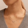 45cm Ribbon Bow Necklace in Sterling Silver Pendants Bevilles 