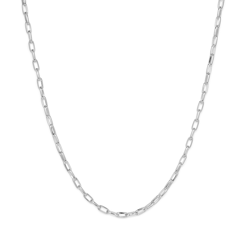 45cm Fine Paperclip Chain in Sterling Silver Necklaces Bevilles 