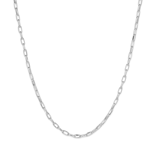 45cm 4mm Width Paperclip Chain in Sterling Silver Necklaces Bevilles 