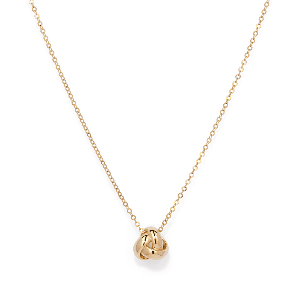 45cm Ball Knot Necklace in 9kt Yellow Gold Pendants Bevilles 