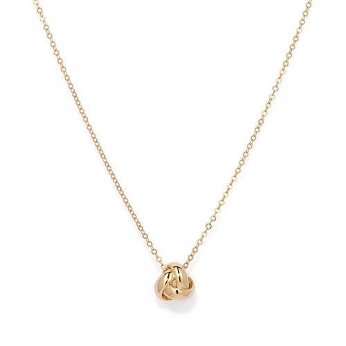 45cm Ball Knot Necklace in 9kt Yellow Gold Pendants Bevilles 