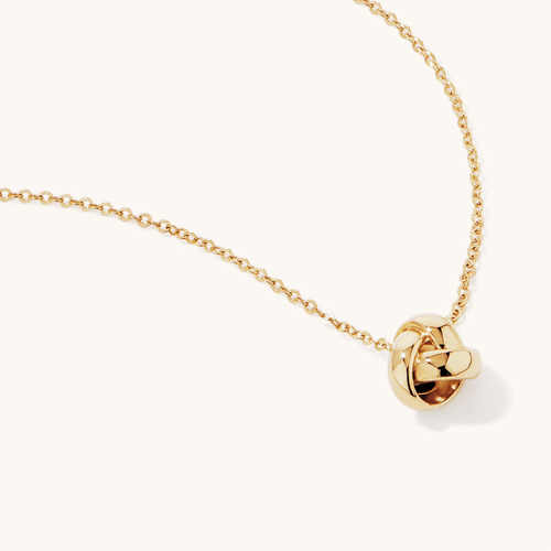 45cm Ball Knot Necklace in 9kt Yellow Gold Pendants Bevilles 
