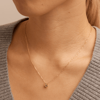 45cm Ball Knot Necklace in 9kt Yellow Gold Pendants Bevilles 