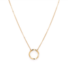 45cm Twist Circle Necklace in 9kt Yellow Gold Pendants Bevilles 