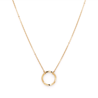 45cm Twist Circle Necklace in 9kt Yellow Gold Pendants Bevilles 
