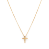 45cm Plain Cross Necklace in 9kt Yellow Gold Pendants Bevilles 