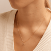 45cm Cubic Zirconia Open Clover Pendant Necklace in 9kt Yellow Gold Pendants Bevilles 