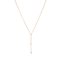 45cm Cubic Zirconia Station Drop Necklace in 9kt Yellow Gold Pendants Bevilles 