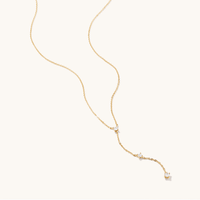 45cm Cubic Zirconia Station Drop Necklace in 9kt Yellow Gold Pendants Bevilles 