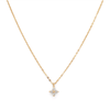 45cm Cubic Zirconia Flower Necklace in 9kt Yellow Gold Pendants Bevilles 