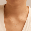 45cm Cubic Zirconia Flower Necklace in 9kt Yellow Gold Pendants Bevilles 