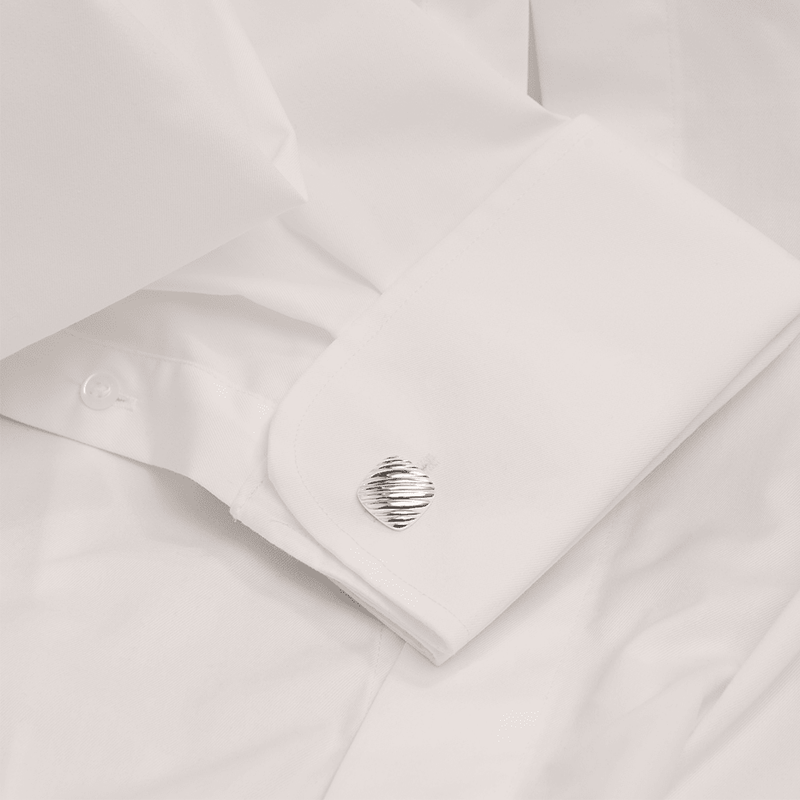 Ripple Textured Cufflinks in Sterling Silver Accessories Bevilles 