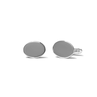 Polished Oval Cufflinks in Sterling Silver Accessories Bevilles 