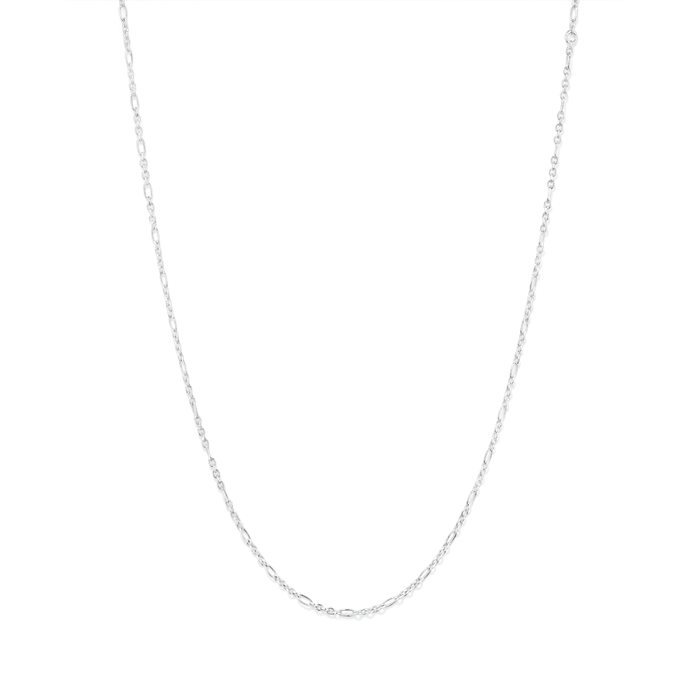 50cm 2mm Width Figaro Chain in Sterling Silver Necklaces Bevilles 