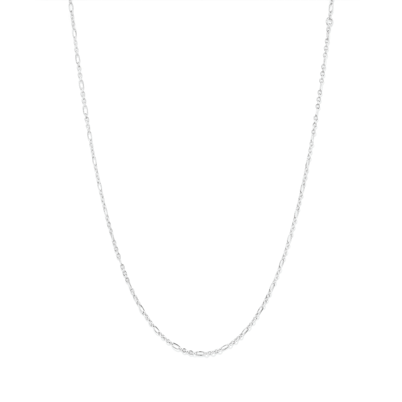 50cm 2mm Width Figaro Chain in Sterling Silver Necklaces Bevilles 