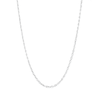 50cm 3mm Width Figaro Paperclip Chain in Sterling Silver Necklaces Bevilles 