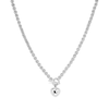 45cm T-Bar Heart Pendant Belcher Necklace in Sterling Silver Necklaces Bevilles 