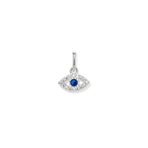 Evil Eye Cubic Zirconia Pendant in Sterling Silver Pendants Bevilles 