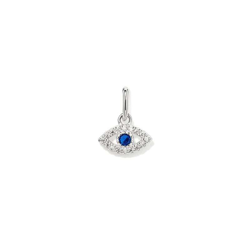 Cubic Zirconia Evil Eye Pendant in Sterling Silver Pendants Bevilles 