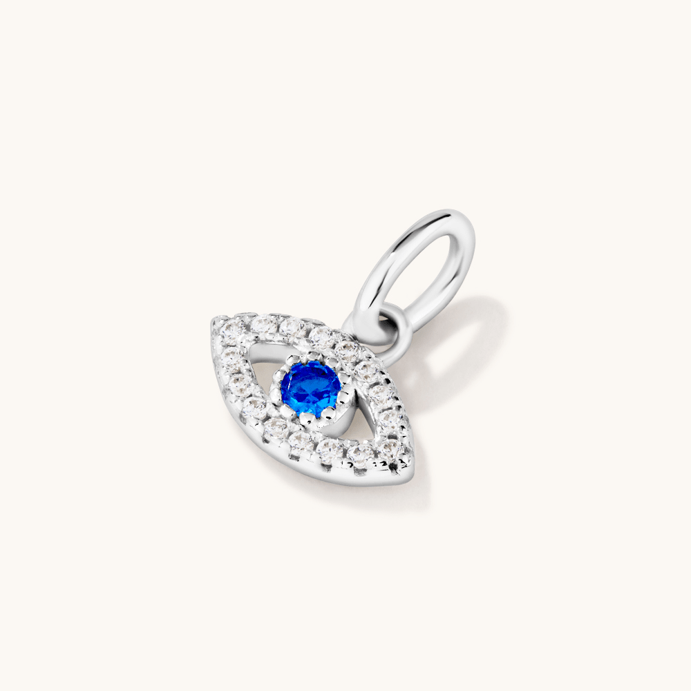 Evil Eye Cubic Zirconia Pendant in Sterling Silver Pendants Bevilles 