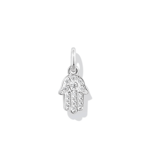 Hamsa Cubic Zirconia Pendant in Sterling Silver Pendants Bevilles 