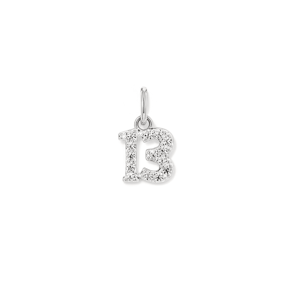 Thirteen Cubic Zirconia Pendant in Sterling Silver Pendants Bevilles 
