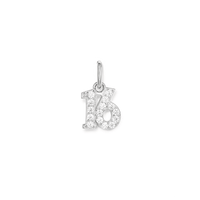 Sixteen Cubic Zirconia Pendant in Sterling Silver Pendants Bevilles 
