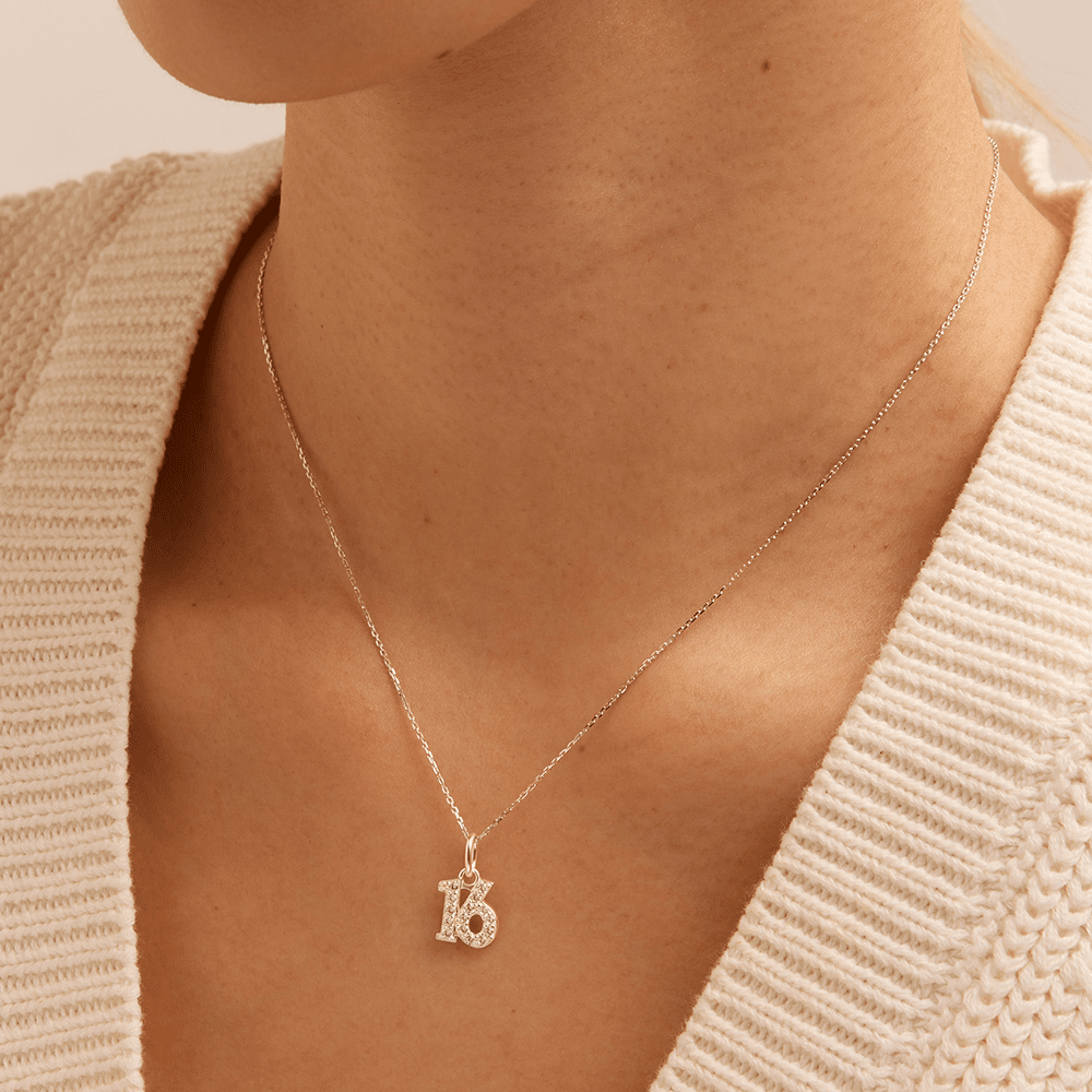 Sixteen Cubic Zirconia Pendant in Sterling Silver Pendants Bevilles 