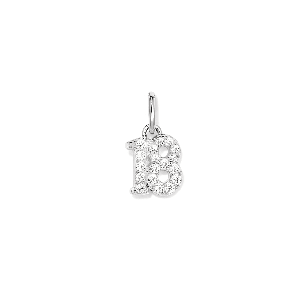 Eighteen Cubic Zirconia Pendant in Sterling Silver Pendants Bevilles 