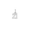 Cubic Zirconia Twenty-One Pendant in Sterling Silver Pendants Bevilles 
