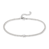 20cm Initial H Cubic Zirconia Tennis Bracelet in Sterling Silver Bracelets Bevilles 