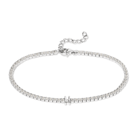 20cm Initial H Cubic Zirconia Tennis Bracelet in Sterling Silver Bracelets Bevilles 