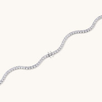 20cm Initial H Cubic Zirconia Tennis Bracelet in Sterling Silver Bracelets Bevilles 