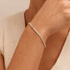 20cm Initial H Cubic Zirconia Tennis Bracelet in Sterling Silver Bracelets Bevilles 