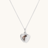 45cm Heart Locket Pendant Necklace in Sterling Silver Pendants Bevilles 