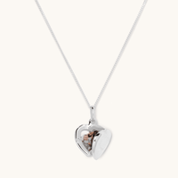 45cm Heart Locket Pendant Necklace in Sterling Silver Pendants Bevilles 