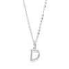 45cm Initial D Pendant Necklace in Sterling Silver Pendants Bevilles 