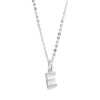 45cm Initial E Pendant Necklace in Sterling Silver Pendants Bevilles 