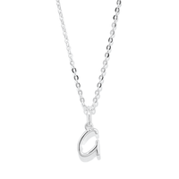 45cm Initial G Pendant Necklace in Sterling Silver Pendants Bevilles 